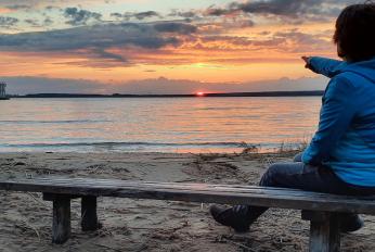sonnenuntergang strand geierswalde